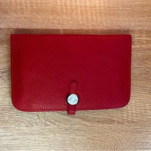 🌹🎈💃🏼Red Leather Wallet with mini wallet